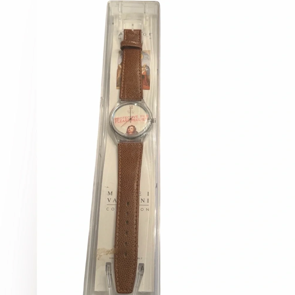Vatican Museum Vera Pelle Women's Souvenir Watch Featuring‎ Angel Raphael NWT